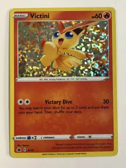 Pokemon TCG McDonalds Promo Holographic Victini 5/15 Light Played - Image 1