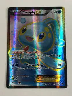 Pokemon TCG BREAKpoint Full Art Manaphy EX 116/122 Light Played - Image 1