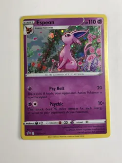Pokemon TCG Promo SWSH174 Holographic Espeon Light Played - Image 1