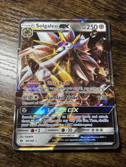 Pokemon TCG Solgaleo GX Sun & Moon Base Set 89/149 Holo Ultra Rare - Image 1
