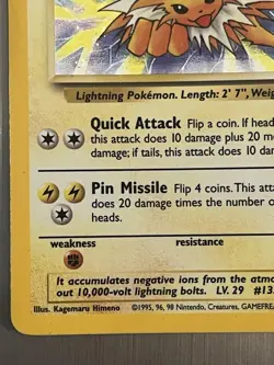 Jolteon 4/64 Holo Rare Jungle 1999 Pokemon EN HP Vintage Unlimited Lightning - Image 3