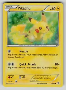 Pikachu 26/83 Common Generations Pokemon NM - Image 1