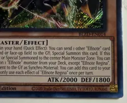 Elfnote Regina BLZD-EN014 Secret Rare 1st Edition NM Yu-Gi-Oh! 2026 - Image 3