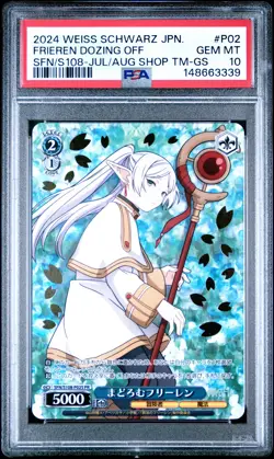 WEISS SCHWARZ JAPANESE FRIEREN: BEYOND JOURNEY'S END FRIEREN DOZING OFF PSA 10 - Image 1