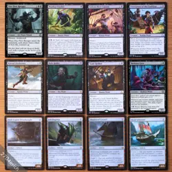 Set of 12 Different Black Pirate Creatures & Ships *NM* Magic EDH Commander MTG - Image 1