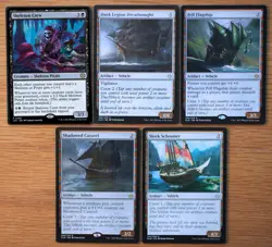 Set of 12 Different Black Pirate Creatures & Ships *NM* Magic EDH Commander MTG - Image 4