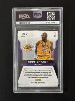 2014-15 Panini Prizm Kobe Bryant Fireworks Silver Prizm Card. PSA 9 MINT 🔥🔥🔥 - Image 2