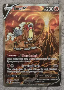 Pokemon Entei V GG36/70 Crown Zenith Galarian Gallery Holo Ultra Rare NM Mint - Image 1