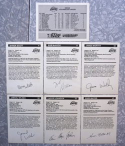Los Angeles Lakers 1983-84 BASF Promo Card Lot 7 Basketball Players Photos - Image 2