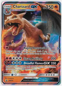 2019 Detective Pikachu - Charizard GX SM195 Black Star Promo - NM - Image 1