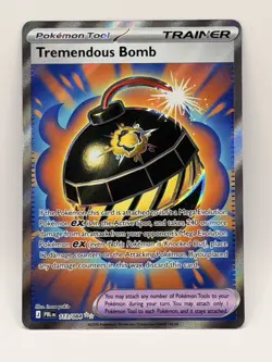 Tremendous Bomb 113/084 Ultra Rare Me05: Pitch Black Holo Pokemon TCG - Image 1
