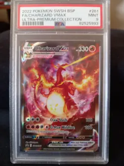 PSA 9 MINT Charizard VMAX UPC Black Star Promo Full Art Pokemon Card #SWSH261 - Image 1
