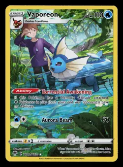 SWSH09: Brilliant Stars Trainer Gallery #TG02/TG30 Vaporeon - Image 1
