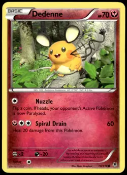 Dedenne 70/119 Phantom Forces Common LP Pokemon 2014 - Image 1