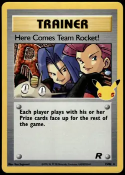 Here Comes Team Rocket! 15/82 Celebrations Holo MP Pokemon 2000 - Image 1