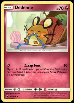 Dedenne 142/214 Lost Thunder Uncommon LP Pokemon 2018 - Image 1