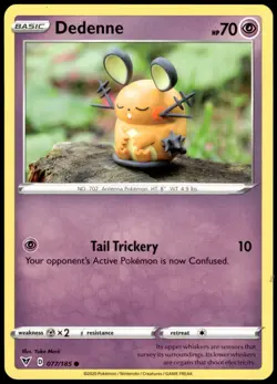 Dedenne 077/185 Vivid Voltage Common LP Pokemon 2020 - Image 1