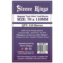 Sleeve Kings Board Game Sleeves Magnum Lost Cities 70mm x 110mm 110ct - Image 1