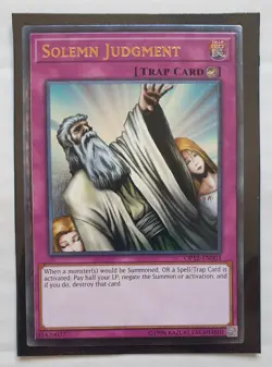 Yugioh - Solemn Judgment *Ultimate Rare* OP12-EN003 (NM) - Image 1