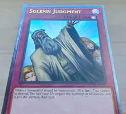 Yugioh - Solemn Judgment *Ultimate Rare* OP12-EN003 (NM) - Image 2