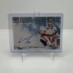 2023-24 Upper Deck SP Authentic SPENCER KNIGHT Sign of the Times On Card Auto - Image 1