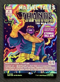 Thanos, the Mad Titan Borderless Foil (400) Marvel Super Heroes MTG - Image 1