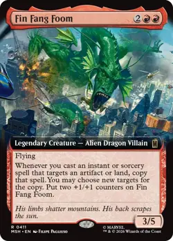 Foil - Fin Fang Foom (Extended Art) - 411 - Marvel Super Heroes - NM - Image 1