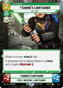 1x Sabine's Lightsaber - Not Alone - Hyperspace MTG - Ashes of the Empire - NM- - Image 1