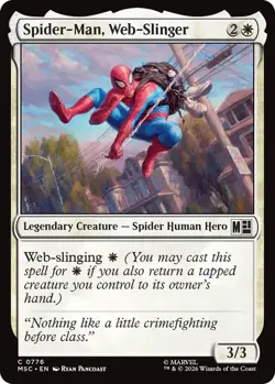 x4 Spider-Man, Web-Slinger - Foil C MTG Commander: Marvel Super Heroes M/NM, Eng - Image 1