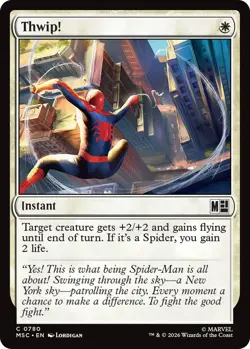 x4 Thwip! - Foil C MTG Commander: Marvel Super Heroes M/NM, English - Image 1