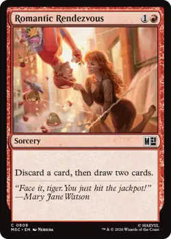 x4 Romantic Rendezvous - Foil C MTG Commander: Marvel Super Heroes M/NM, English - Image 1