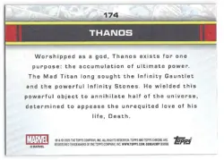 THANOS 2026 Topps Chrome Marvel Comics #174 Black RayWave Refractor SSP 7/10 - Image 2