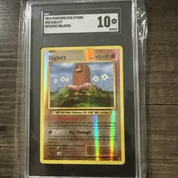 Pokemon TCG Diglett Evolutions 55/108 Reverse Holo Common Card - Image 1