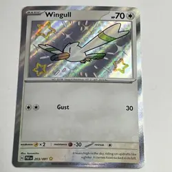 Wingull - Paldean Fates - Shiny Holo Rare - NM 203/091 - Pokemon TCG - Image 1