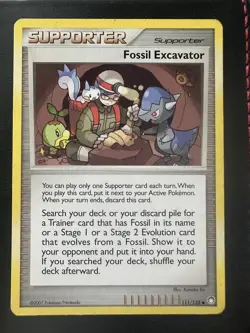 FOSSIL EXCAVATOR - 111/123 - Mysterious Treasures - Pokemon Card - LP - Image 1