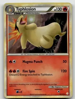 TYPHLOSION 32/123 HOLO RARE DECK EXCLUSIVES POKEMON MP - Image 1
