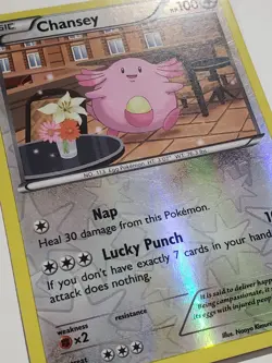 REVERSE HOLO Chansey 80/119 VLP - XY Phantom Forces Pokemon Card - Naoyo Kimura - Image 2