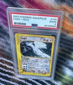 2003 POKEMON AQUAPOLIS #149 LUGIA HOLO PSA 2 GOOD CRYSTAL TYPE - Image 5