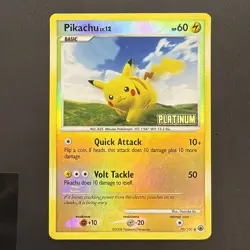 Pokemon Pikachu Platinum Promo 60 HP 70/100 Reverse Holo BC24 -LP- HP - Image 1