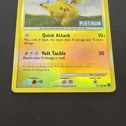 Pokemon Pikachu Platinum Promo 60 HP 70/100 Reverse Holo BC24 -LP- HP - Image 2