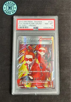2017 Pokemon Premium Trainer XY Promo Team Flare Grunt #73a Full Art PSA 8 NM-MT - Image 1