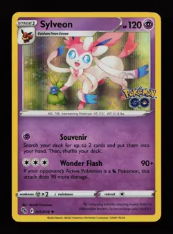 Sylveon 035/078 Holo Rare Pokemon GO Pokemon Cards - Image 1