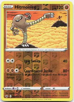Hitmonlee 094/202 Uncommon Sword & Shield Pokemon Reverse Holo NM - Image 1