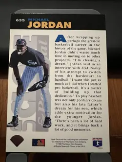Michael Jordan 1994 Upper Deck Up Close&Personal #635 - Image 2