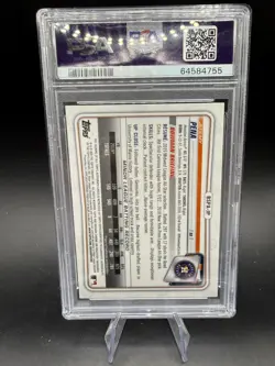 2020 BOWMAN CHROME SAPPHIRE Jeremy Pena 1st RC ROOKIE AUTO GREEN #/50 PSA 10 SP - Image 2