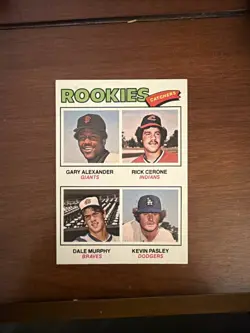 1977 Topps #476 Rookie Catchers Gary Alexander, Rick Cerone, Dale Murphy - Image 1