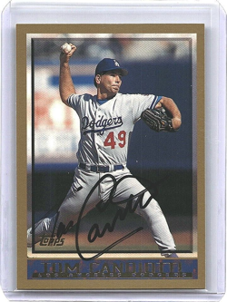 TOM CANDIOTTI SIGNED IN PERSON AUTO 1998 TOPPS #108LOS ANGELES DODGERS - Image 1