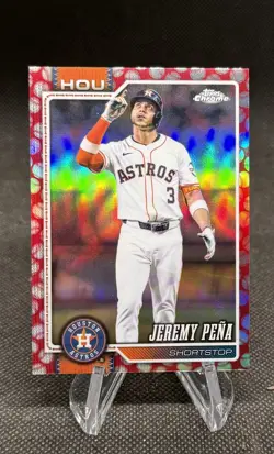 2026 Topps Chrome Jeremy Pena Baseball Seams Refractor #157 Houston Astros - Image 1