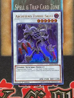 Yugioh Archfiend Zombie-Skull BLLR-EN058 Ultra Rare 1st Ed NM - Image 1