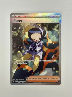 Pokemon TCG Poppy Trainer Obsidian Flames Special Illustration Rare Card 227/197 - Image 1
